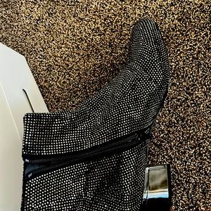 ALDO sparkle Silver Boots , worn once still in box 8.5